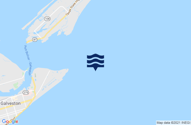 Mappa delle maree di Galveston Bay Entrance South Jetty, United States