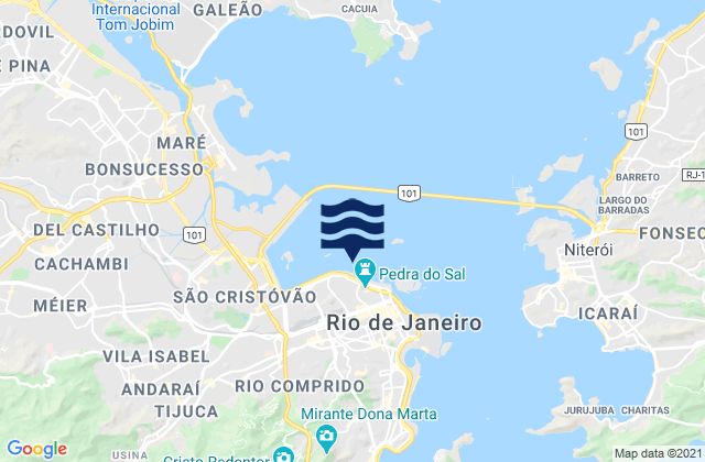 Mappa delle maree di Gamboa, Brazil