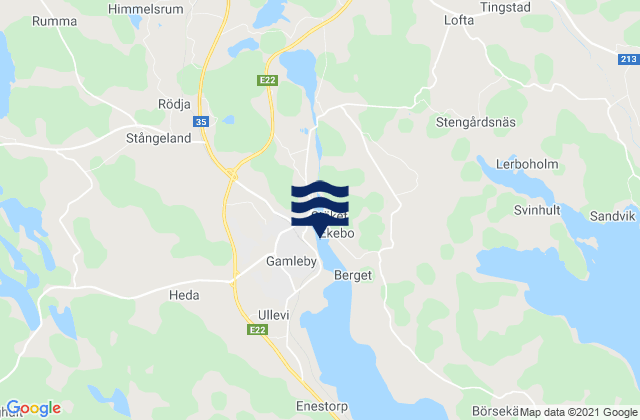 Mappa delle maree di Gamleby, Sweden