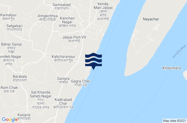 Mappa delle maree di Gangra Semaphore, India