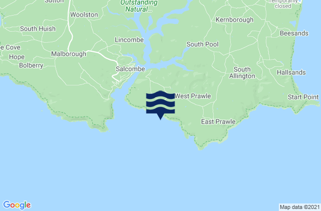 Mappa delle maree di Gara Beach, United Kingdom