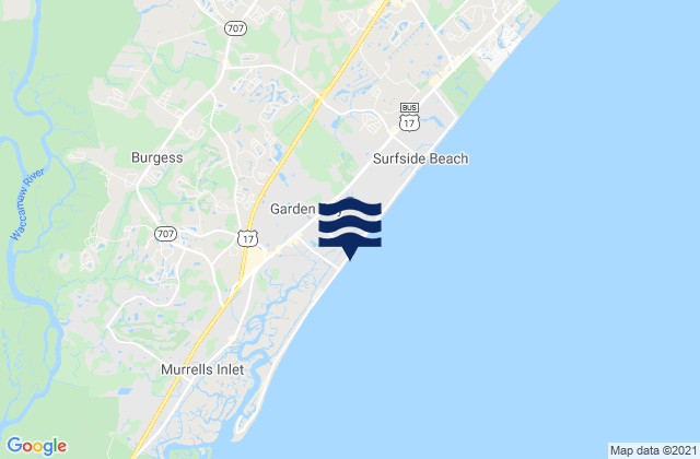 Mappa delle maree di Garden City, United States