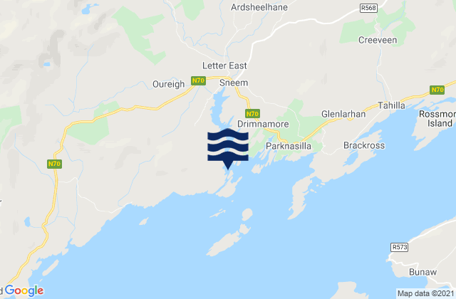 Mappa delle maree di Garinish, Ireland