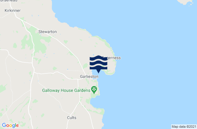 Mappa delle maree di Garlieston Bay, United Kingdom