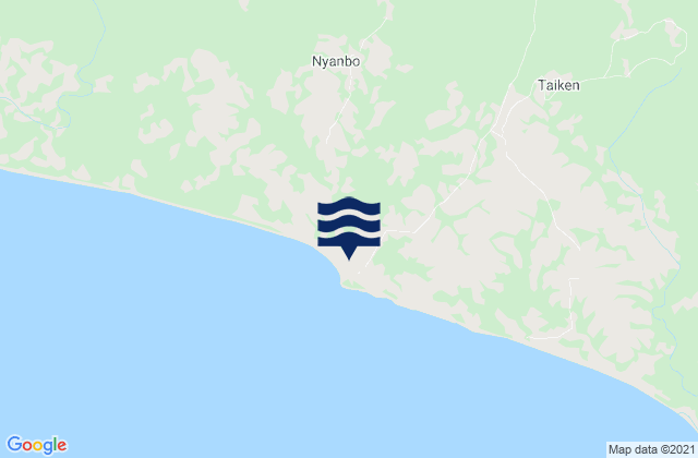 Mappa delle maree di Garraway, Liberia