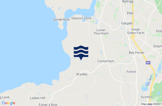Mappa delle maree di Garstang, United Kingdom