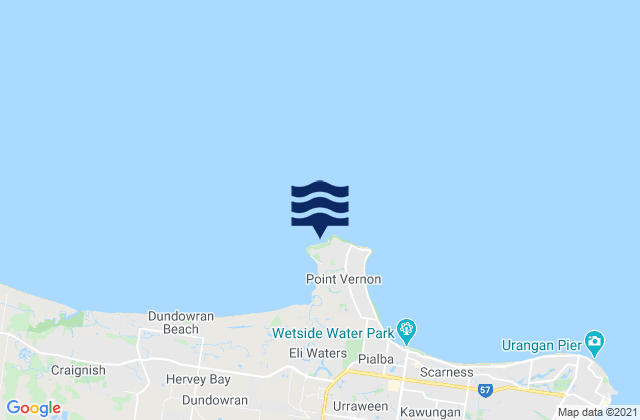 Mappa delle maree di Gatakers Bay, Australia