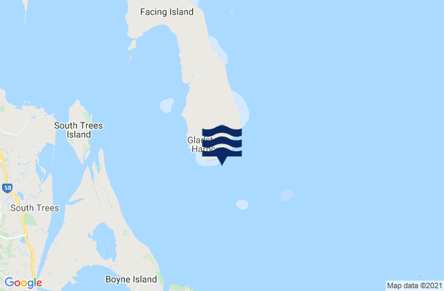 Mappa delle maree di Gatcombe Head, Australia