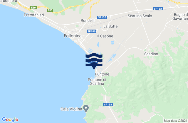 Mappa delle maree di Gavorrano, Italy