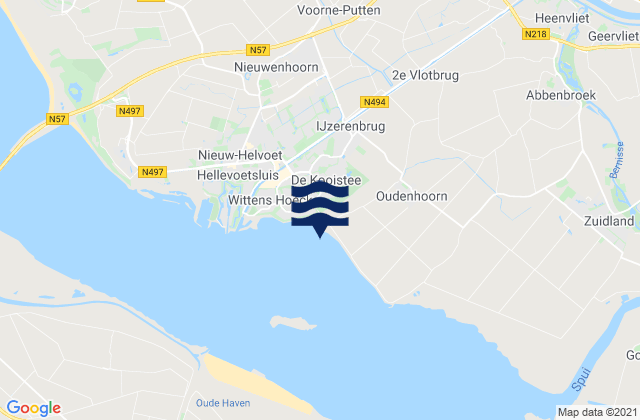 Mappa delle maree di Gemeente Brielle, Netherlands