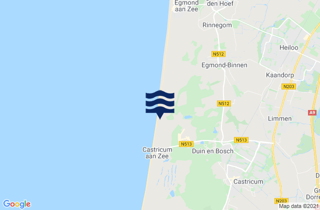 Mappa delle maree di Gemeente Castricum, Netherlands