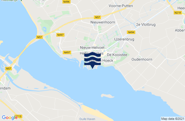Mappa delle maree di Gemeente Hellevoetsluis, Netherlands