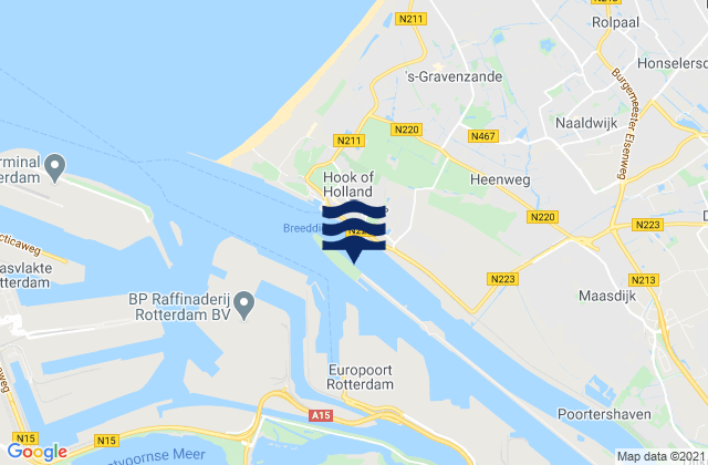 Mappa delle maree di Gemeente Maassluis, Netherlands