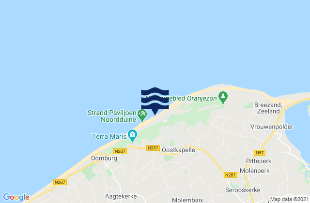 Mappa delle maree di Gemeente Veere, Netherlands
