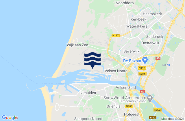 Mappa delle maree di Gemeente Velsen, Netherlands