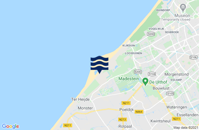 Mappa delle maree di Gemeente Westland, Netherlands