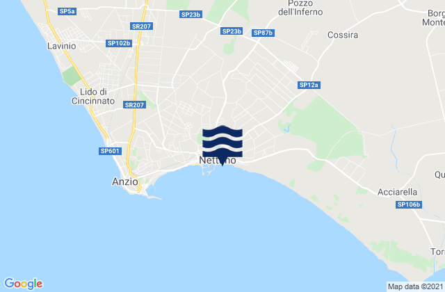 Mappa delle maree di Genio Civile, Italy