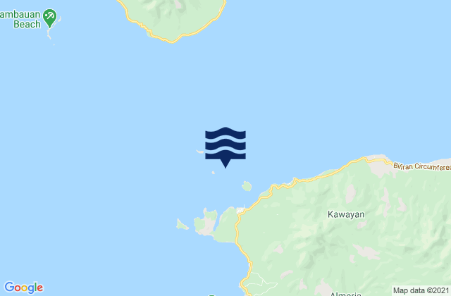 Mappa delle maree di Genuruan Island Biliran Island, Philippines