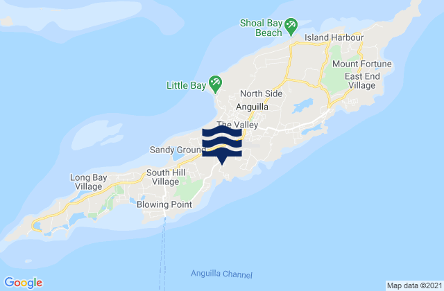 Mappa delle maree di George Hill, Anguilla