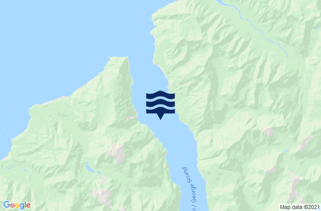 Mappa delle maree di George Sound, New Zealand