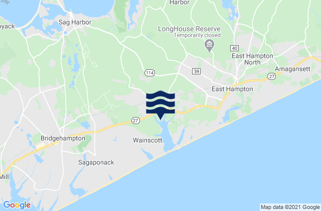 Mappa delle maree di Georgica (East Hampton), United States
