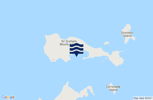 Mappa delle maree di Geranium Harbour, Australia