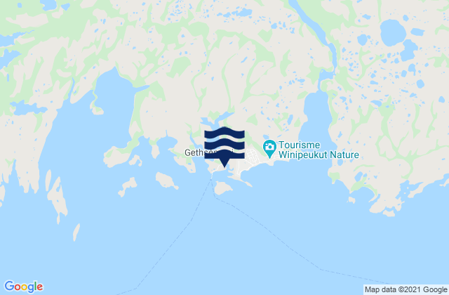 Mappa delle maree di Gethsemani, Canada