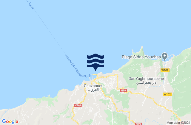 Mappa delle maree di Ghazaouet Port, Algeria