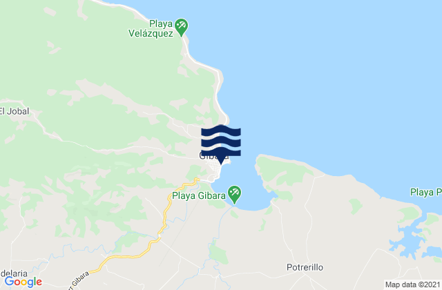 Mappa delle maree di Gibara, Cuba