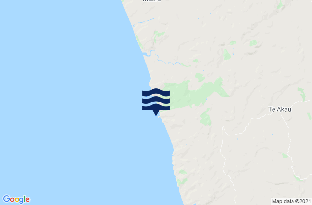 Mappa delle maree di Gibson Beach, New Zealand