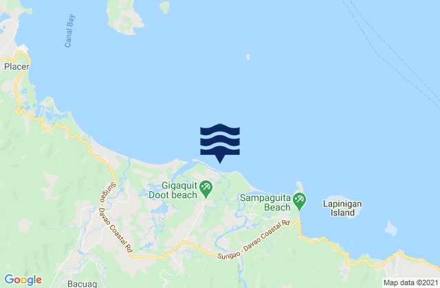 Mappa delle maree di Gigaquit, Philippines