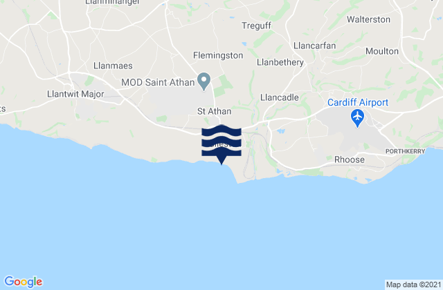 Mappa delle maree di Gileston, United Kingdom