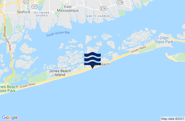 Mappa delle maree di Gilgo Beach, United States