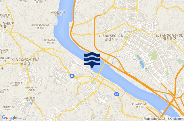 Mappa delle maree di Gimpo-si, South Korea