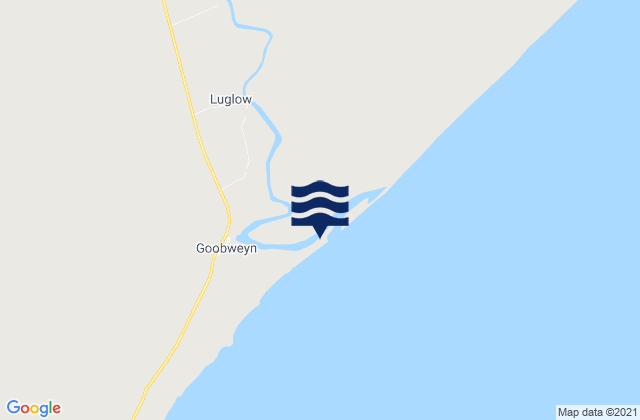 Mappa delle maree di Giuba River, Somalia