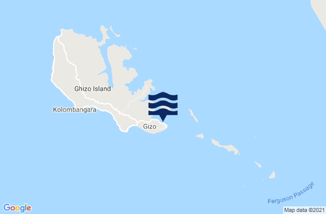Mappa delle maree di Gizo, Solomon Islands