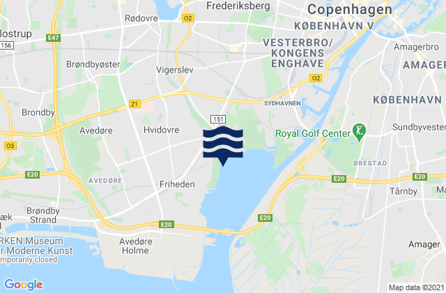 Mappa delle maree di Gladsaxe Municipality, Denmark