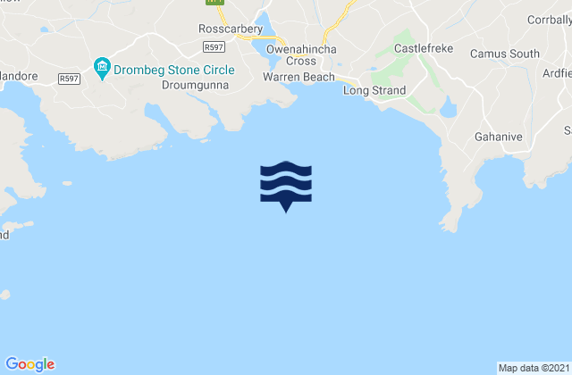 Mappa delle maree di Glandore Bay, Ireland