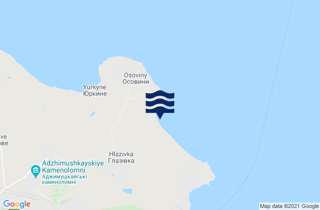 Mappa delle maree di Glazovka, Ukraine