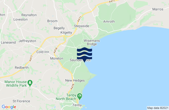 Mappa delle maree di Glen Beach, United Kingdom