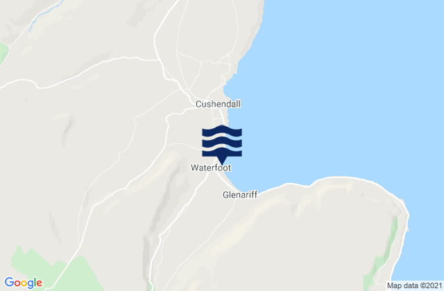 Mappa delle maree di Glenariff, United Kingdom