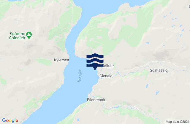 Mappa delle maree di Glenelg Bay, United Kingdom