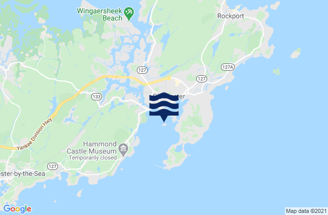 Mappa delle maree di Gloucester Harbor (Ten Pound Island), United States