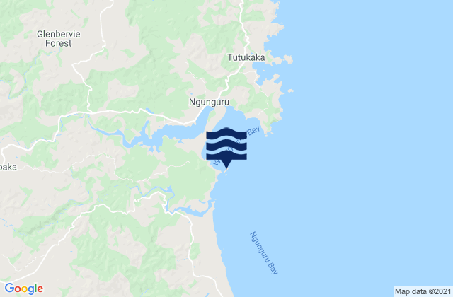Mappa delle maree di Goat Island, New Zealand