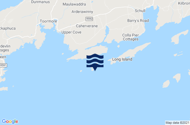 Mappa delle maree di Goat Island, Ireland