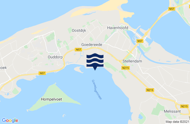 Mappa delle maree di Goedereede, Netherlands