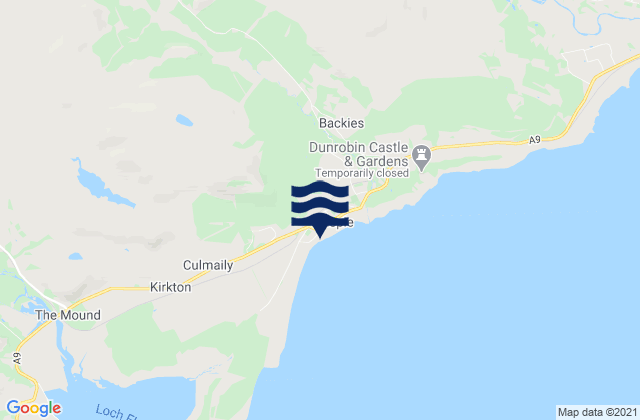 Mappa delle maree di Golspie Beach, United Kingdom
