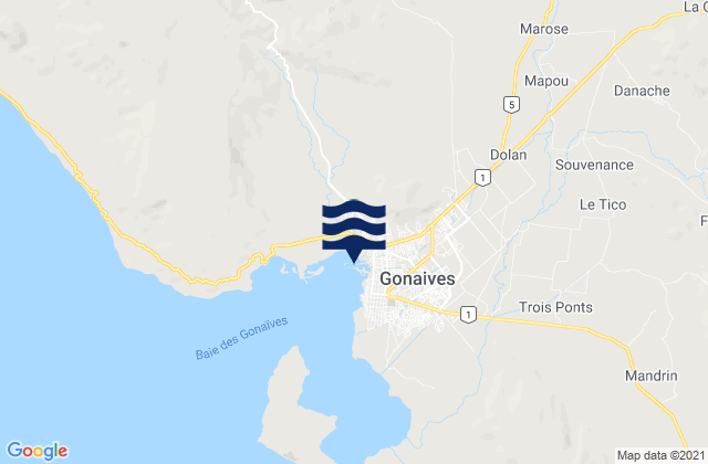 Mappa delle maree di Gonayiv, Haiti