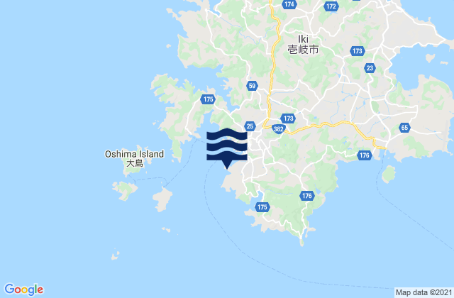 Mappa delle maree di Gonoura, Japan