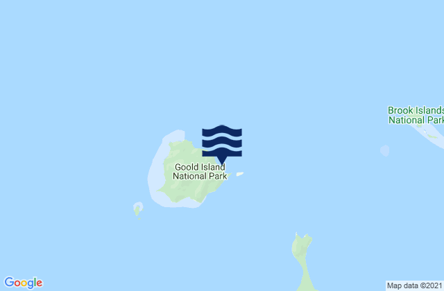 Mappa delle maree di Goold Island, Australia
